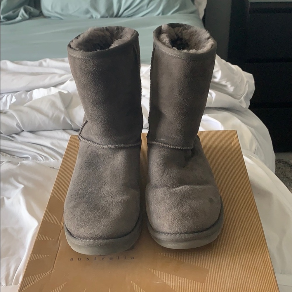 Gray low rise UGG Boots